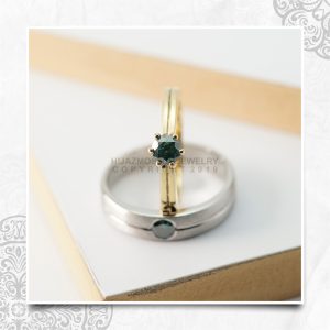 Model cincin nikah dengan permata berwarna