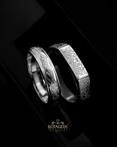 Cincin Nikah Nusantara Series Motif Papua Sentani Kotagede Jewellery